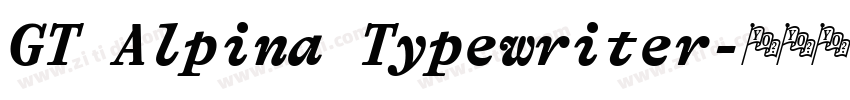 GT Alpina Typewriter字体转换